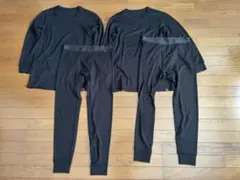 ユニクロ　超極暖ヒートテックLサイズ　上下2セット黒色