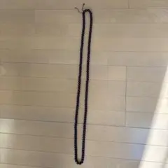 フラダンス用紫ビーズ ロングネックレス