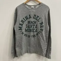 【R462】 ランタグ Champion スウェット サイズL グレー