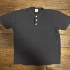 UNITED ATHLE ユナイテッドアスレ ヘンリーネック Tシャツ 紺色