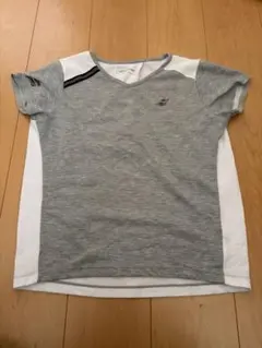 バボラ、グレー/ホワイト 半袖Tシャツ