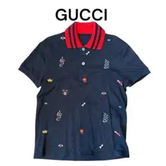 GUCCI ポロシャツ 刺繍 蜂 蛇 ブラックのサムネイル