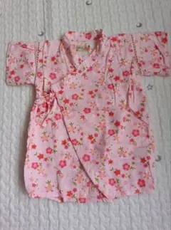 花柄ピンク甚平 サイズ80