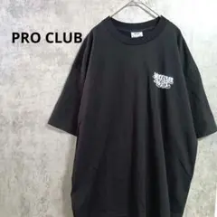 PRO CLUB Tシャツ ブラック 　プリントロゴ　カジュアル　オーバーサイズのサムネイル