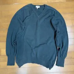【80～90s】L.L.Bean エルエルビーン Vネック 深緑 L USA製
