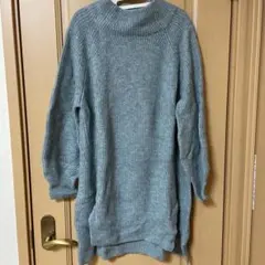 earth music&ecology グリーン　ニットワンピース