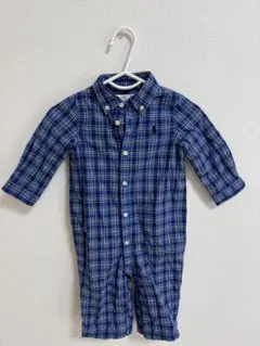 【Ralph Lauren】長袖ロンパース チェックロンパース ロンパース 6m