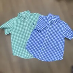 ⭐︎美品　Ralph Lauren ギンガムチェックシャツ 2枚セット 24M