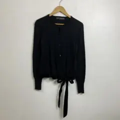 ケイタ マルヤマ リボン クルーネックカーディガン　ニット ベルベット ウール