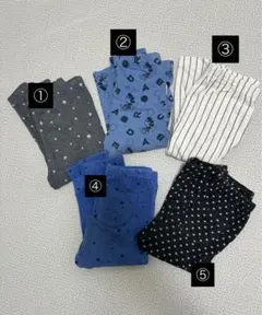 再値下げ 【80cmレギンス5枚セット】UNIQLO星、ミッキー、ストライプ柄