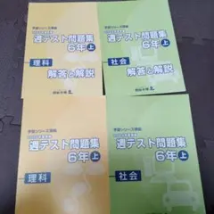 四谷大塚 予習シリーズ 週テスト問題集 6年上 理科 社会 美品 2024年度