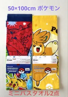 50×100cm ポケモン バスタオル 2点