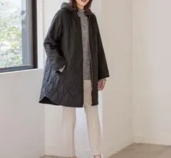 ！専用です！ライトウォームキルトロングコート　グローバルワーク　ブラック　L