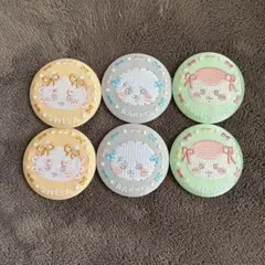 ちいかわ 刺繍缶バッジ シーサー、ラッコ、くりまんじゅう各2個 全部で6個セット
