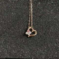 K10ゴールド ハート型ネックレス　4℃