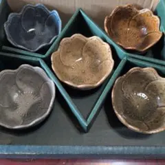 花形陶器ボウル 5個セット