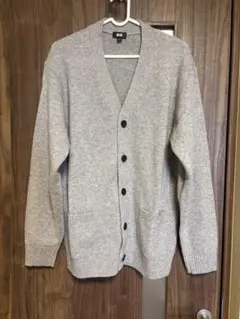 美品 UNIQLO ラム Vネック カーディガン Lサイズ