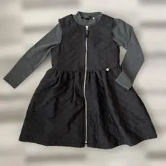 BeBe ブラック キルティング ワンピースセット