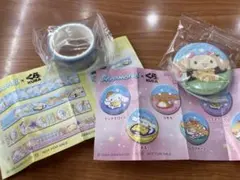 シナモロールくら寿司 ビッくらポン　缶バッジ　マスキングテープ