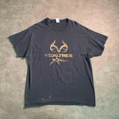 【GILDAN】カモフラアニマル　プリントTシャツ　黒　XL古着usedSM36