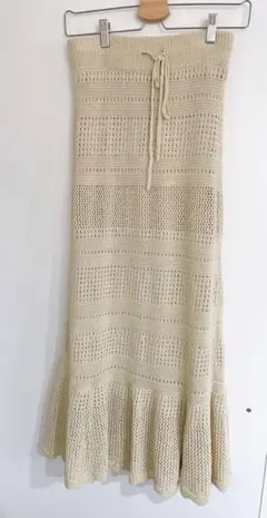 MilaOwen ミラオーウェン クロシェニットマキシスカート