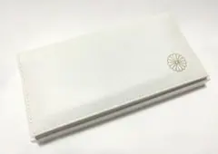 新品未使用】皇居 白い長財布 菊の御紋 カードポケット付き - メルカリ