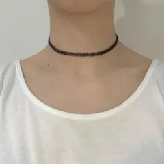 ブラックビーズ チョーカー