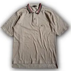 レア】POLO GOLF ヘリンボーンポロシャツ XLベージュ ラルフローレン 