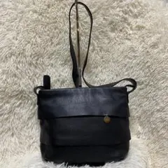 NINA RICCI　ニナリッチ　ショルダーバッグ　肩掛け　斜め掛け　本革　黒