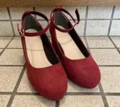 赤　レッド　ヒール　パンプス