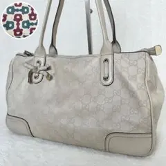 GUCCI グッチ プリンシー グッチシマ レザー トートバッグ ベージュ GGのサムネイル