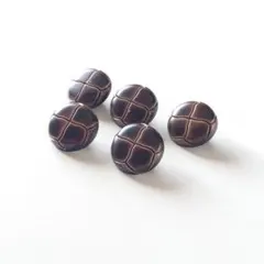 【セット】革調くるみボタン大／レトロ＆クラシックボタン