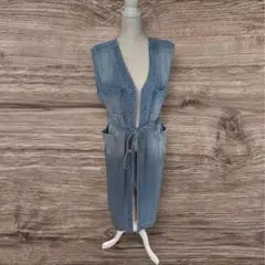 ✨新品未使用✨デニム　ジレ　ワンピース　H&M XL おすすめ
