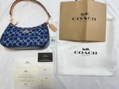 【ほぼ未使用品】COACHテリタンニンデニム脇バッグ コンパクト CAF82