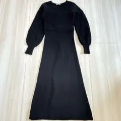 RESEXXY リゼクシー　ブラック ニットワンピース 長袖　フリー