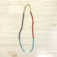お値下げ(新品 未着用)【beams ビームス】ビーズネックレス