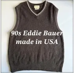USA製 90s Eddie Bauer cotton knit vest