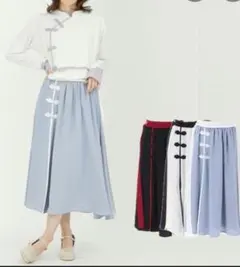 axes femme チャイナ ロングスカート 水色のサムネイル