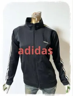 ☘️T19967☘️adidas ロゴ ライン ジャージ トップス Lのサムネイル