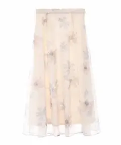 トランテアンソンドゥモード 水彩花柄フレアスカート