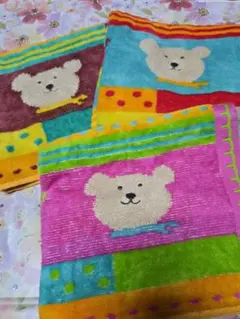 レインボーベア　ハンドタオル３枚セット