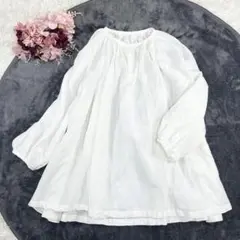 定価2万 未使用級⭐️ヌキテパ コットンボイル レースブラウス 白 F