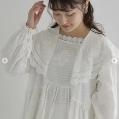 SM2 サマンサモスモス　TSUHARUパーツレース刺繍ワンピース