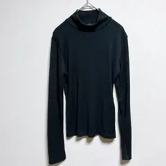 etc タートルネック　ハイネック　黒　ブラック　セーター　無地　長袖