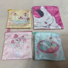 夏目友人帳　ニャンコ先生　スクエアポーチ　サンリオコラボ