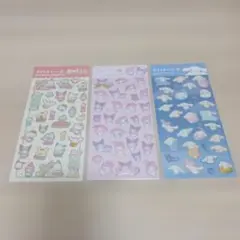 ダイソー　サンリオ　ぷくっとシール　3点