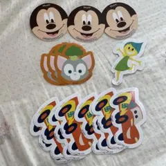 香港ディズニーランド　ステッカー　シール　ミッキー　ジェラトーニ　カーズ　セット