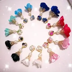 フラワータッセル ピアス