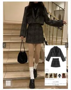 GRL ツイードジャケット＆ミニスカートセットアップ