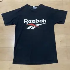 90s Reebok/リーボック ロゴ Tシャツ【L】ギリシャ製 モックネック